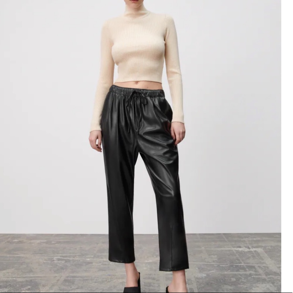 Zara Faux Leather Pants